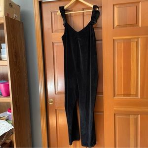 The nines by hatch velour maternity jumpsuit